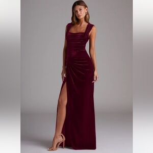 Azazie Genesis Bridesmaid Dress in color Cabernet